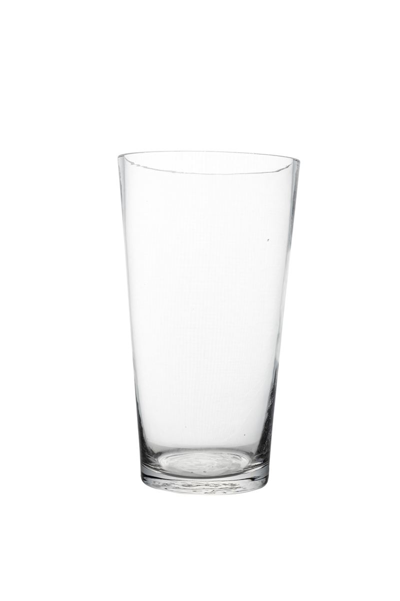 8 inch clear cup glass vase