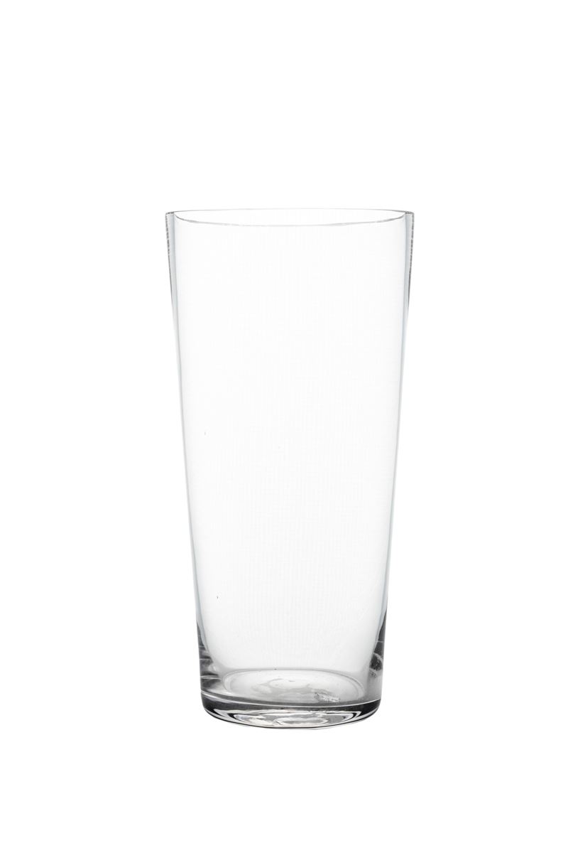 10 inch clear cup glass vase