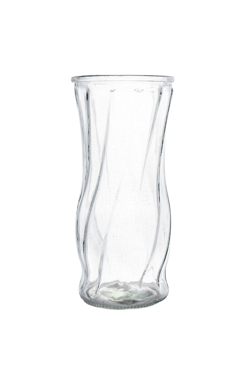 8.5 inch clear illusion glass vase