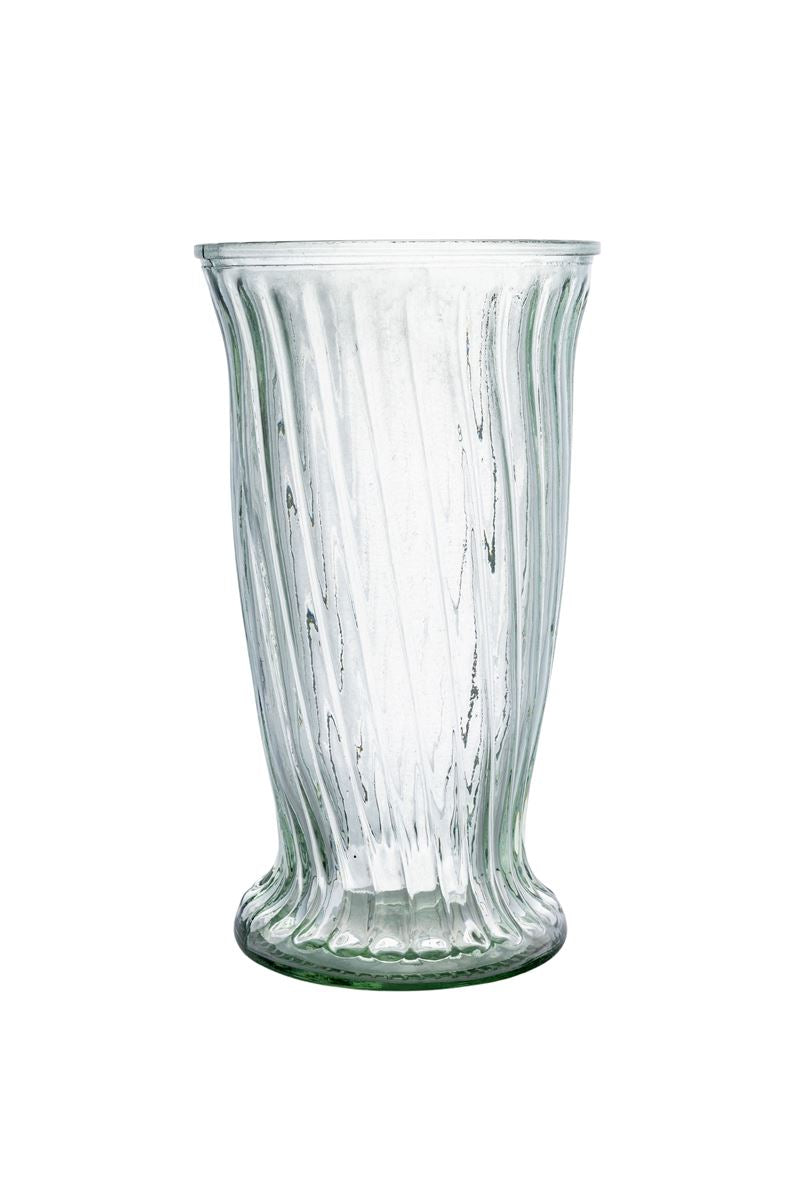 12 inch clear cup glass vase