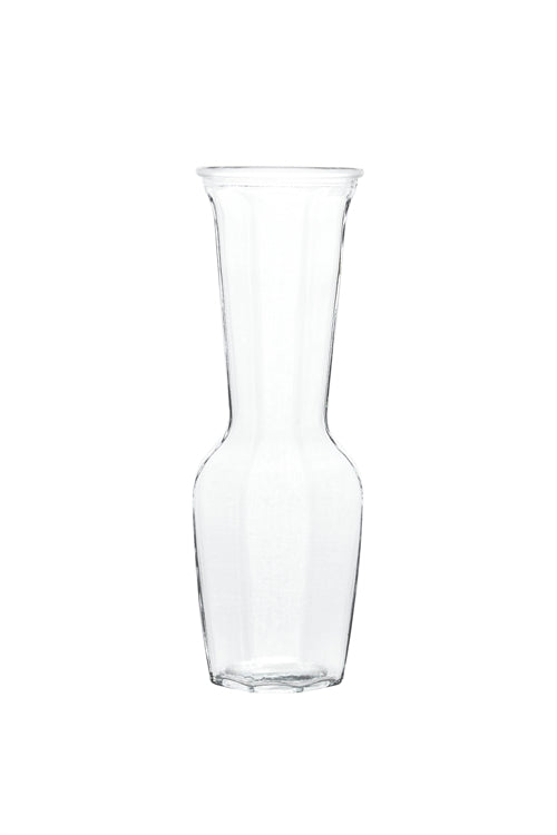 9 inch clear bunch glass vase