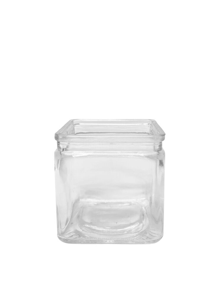 4 inch clear cube glass vase