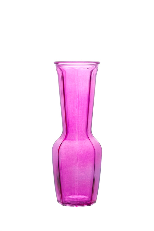 9 inch pink bunch glass vase