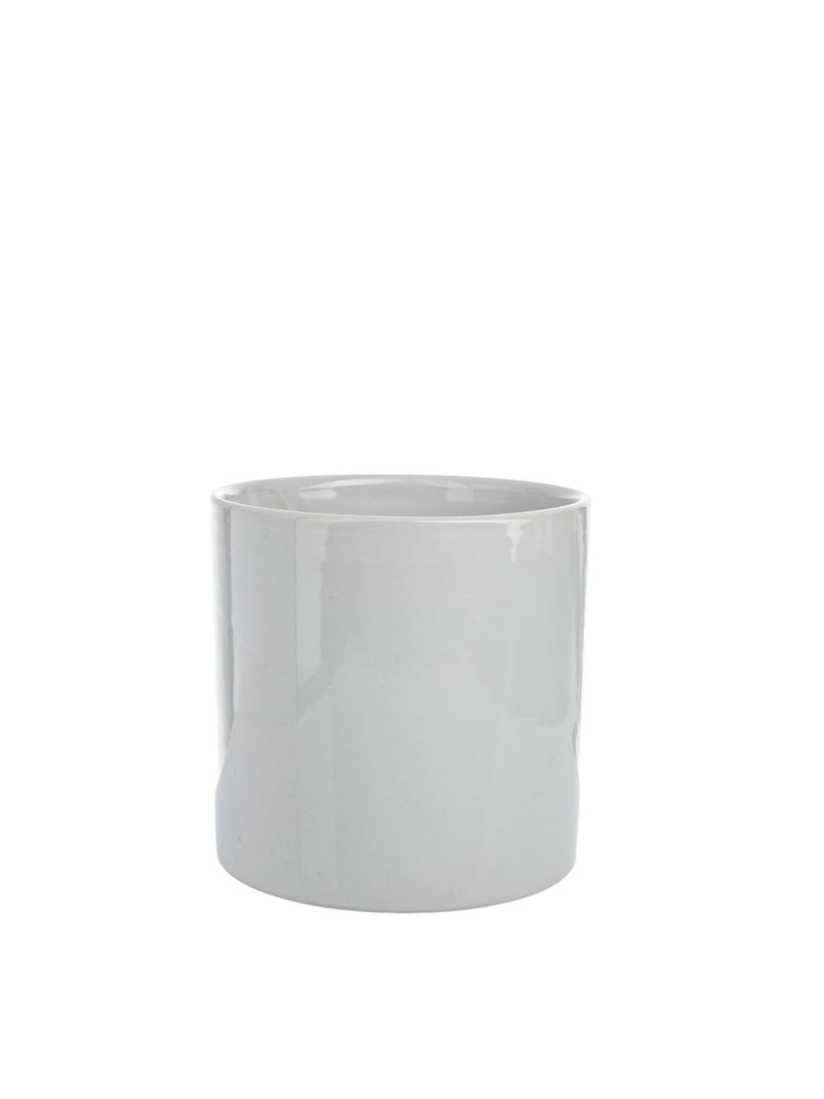 8 inch matte white cylinder ceramic vase