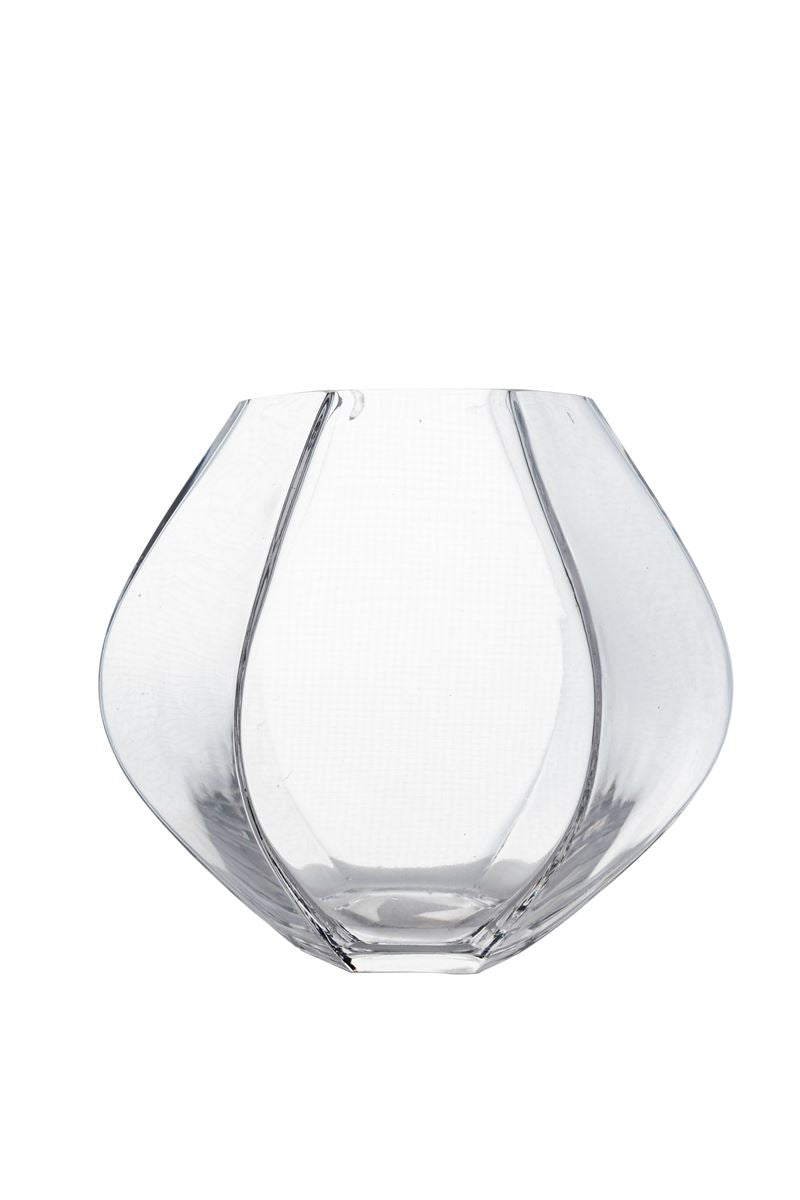 7.5 inch clear hexagon fishbowl glass vase