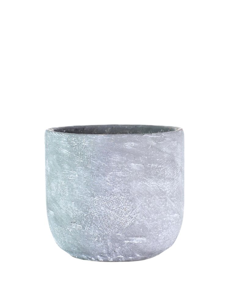 6.5 inch gray bullet cement planter