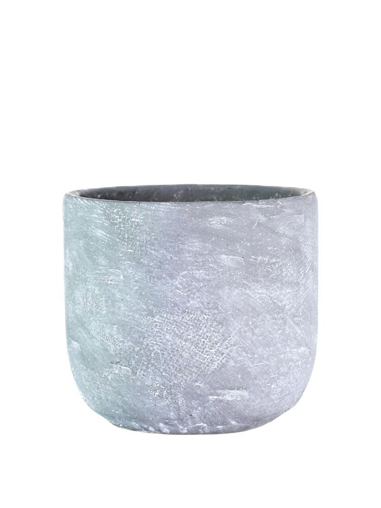 8.5 inch gray bullet cement planter