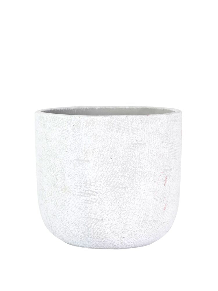 8.5 inch white bullet cement planter