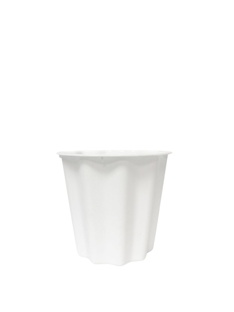 7.5 inch white bucket plastic planter