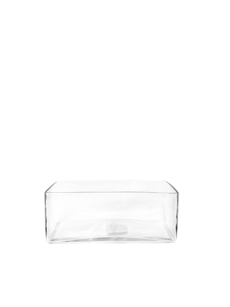 4 inch clear rectangle glass vase