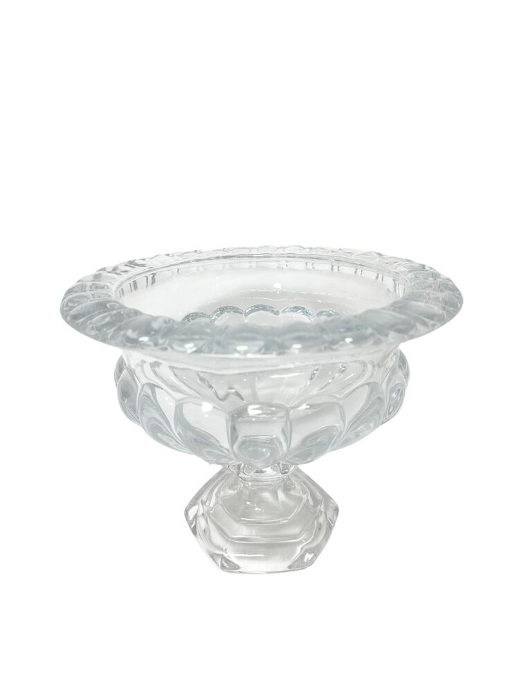 8.25 inch crystal urn pedestal glass vase