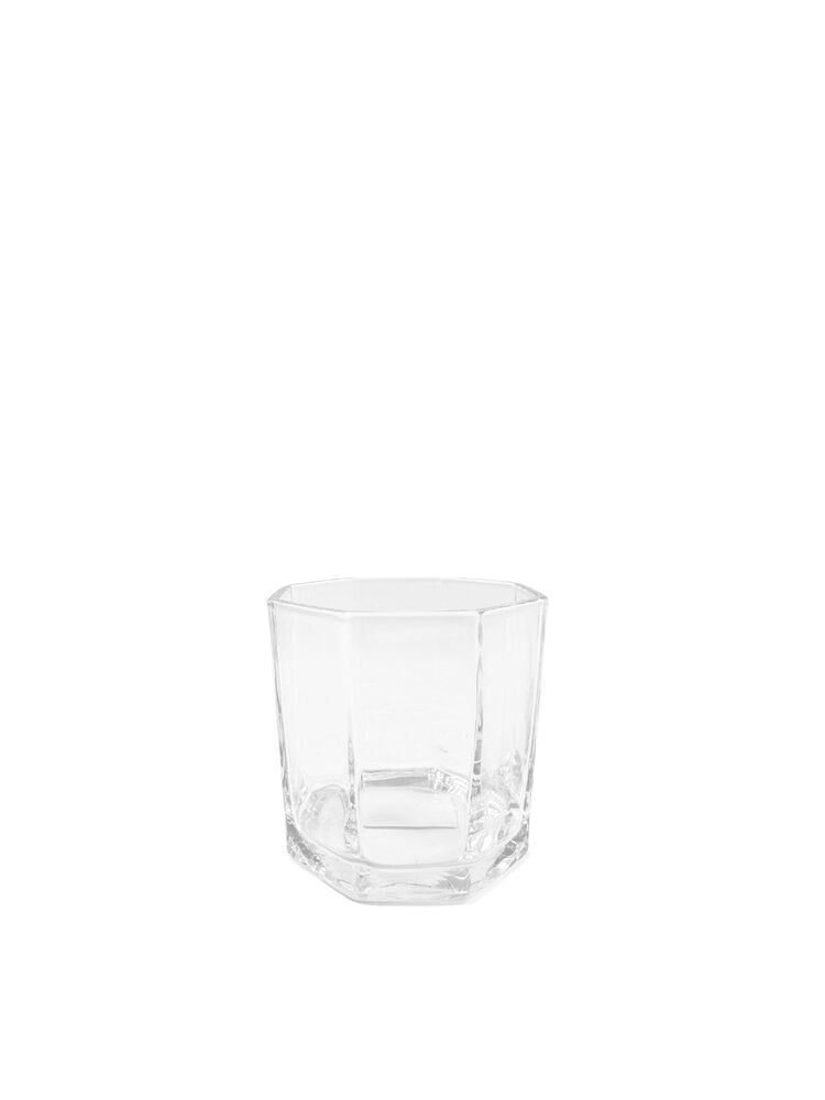 4 inch clear octagon glass vase