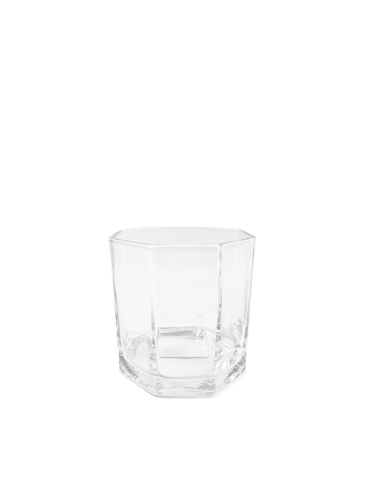 4.75 inch clear octagon glass vase