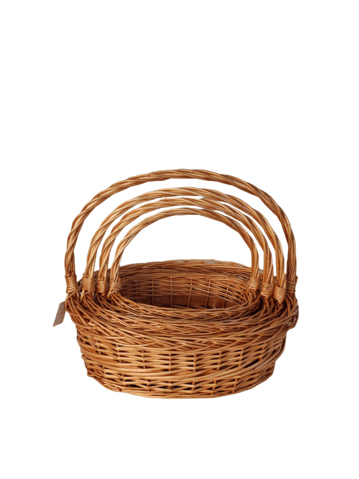 4-piece brown oval basket set