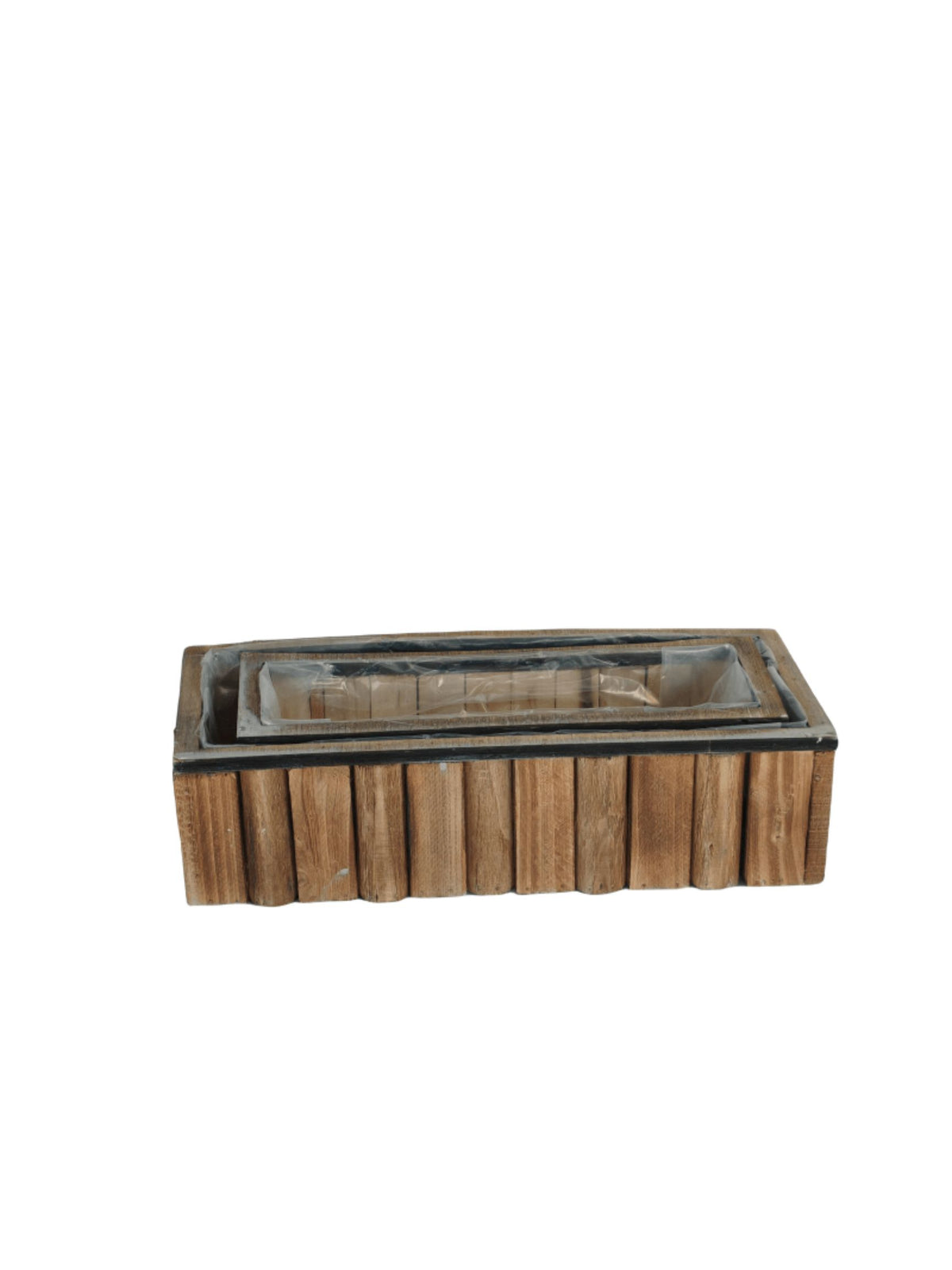 3-piece round wooden box set