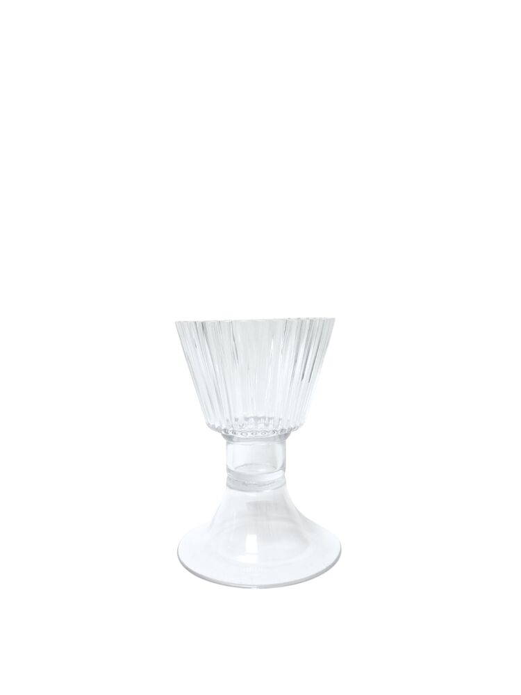 8 inch clear cone pedestal glass vase