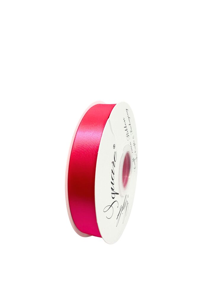 7/8 inch shocking pink single satin ribbon