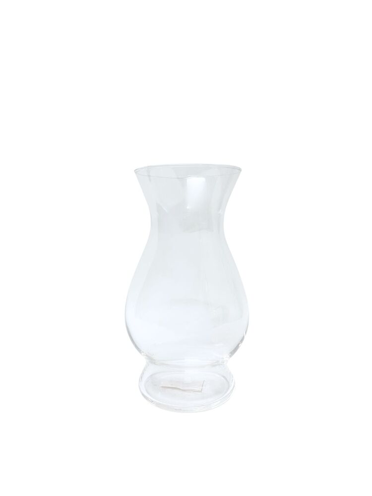 9 inch clear belly glass vase