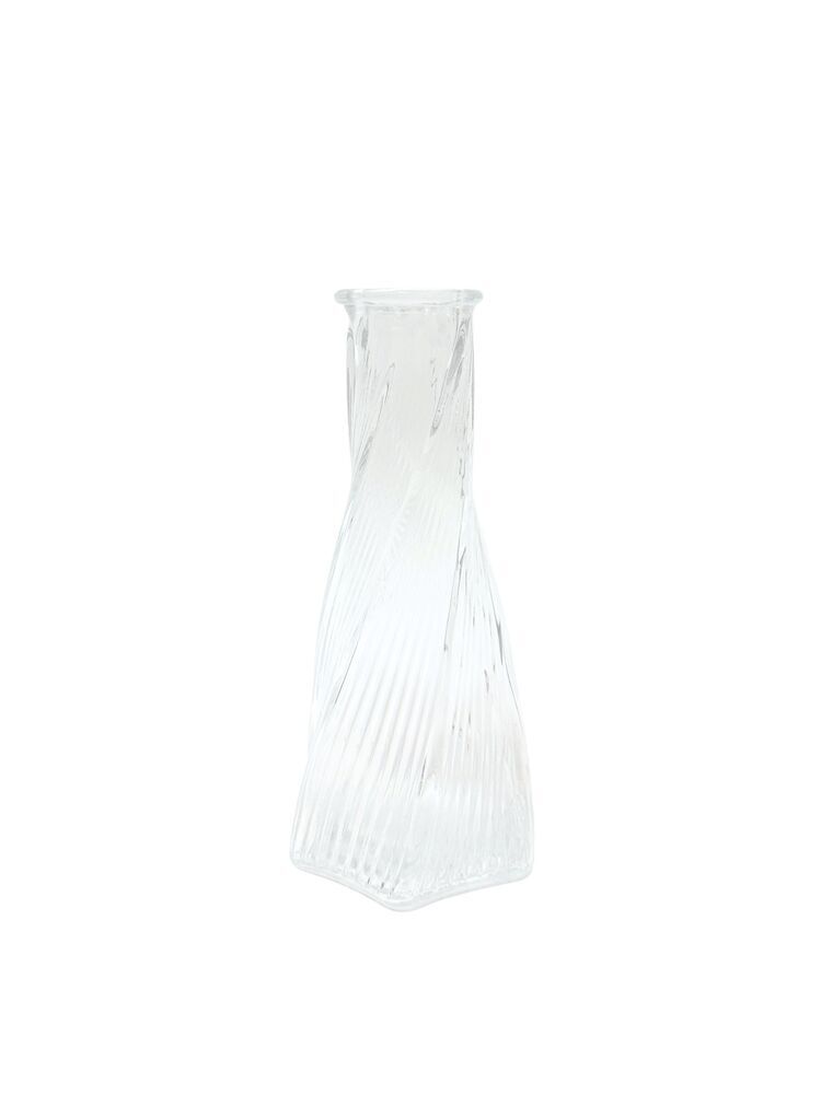 7 inch clear glass vase