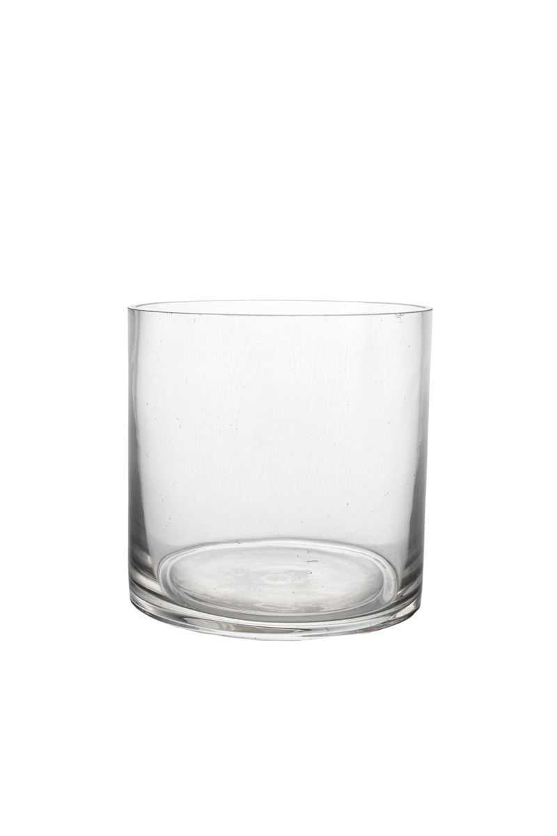 6 Inch Clear Cylinder Glass Vase 5"W x 6"H