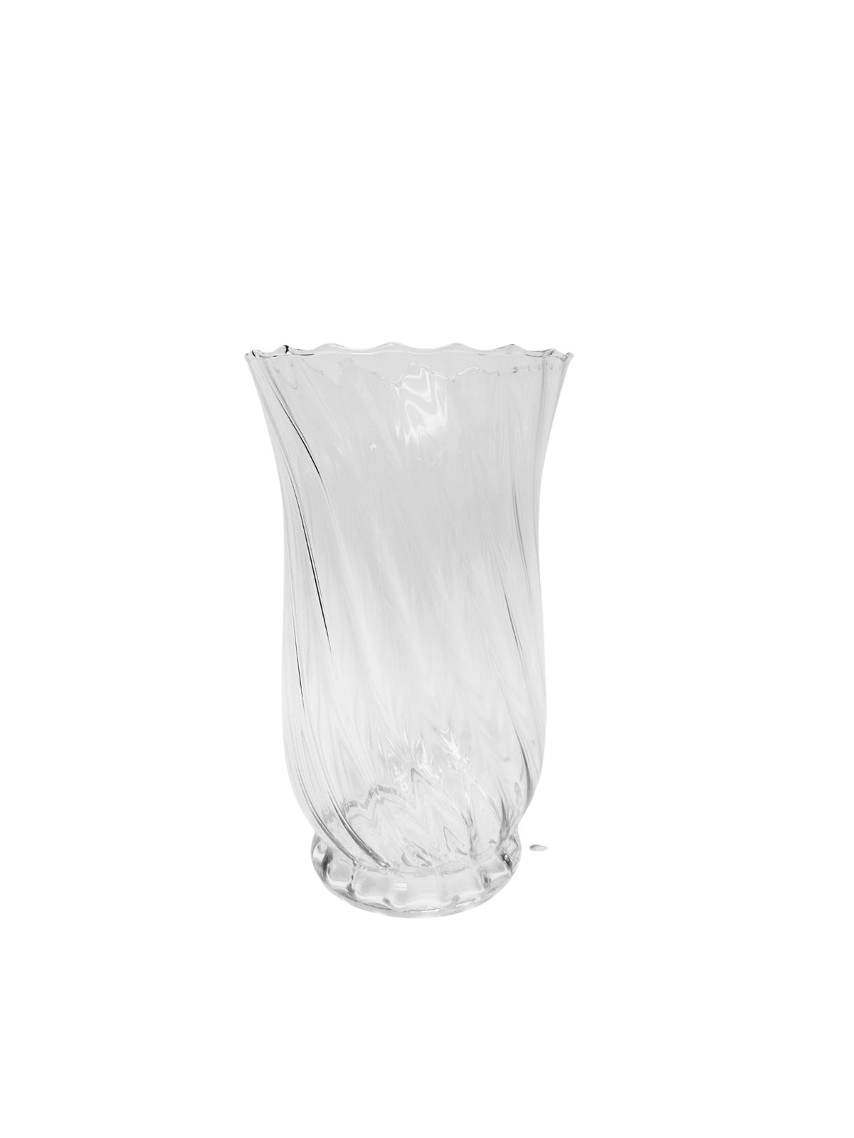 10 Inch Clear Hurricane Glass Vase 6"W x 10"H