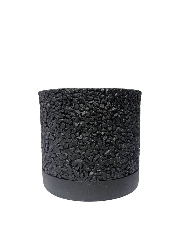 4.75 Inch Black Cylinder Cement Planter 4.75"W x 4.75"H