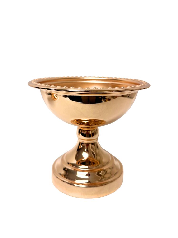 8.25 inch gold urn metal planter
