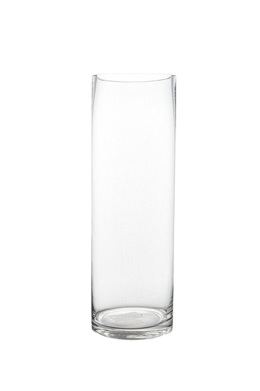 12 inch clear cylinder glass vase