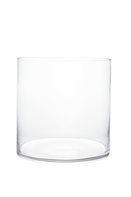 10 inch clear cylinder glass vase