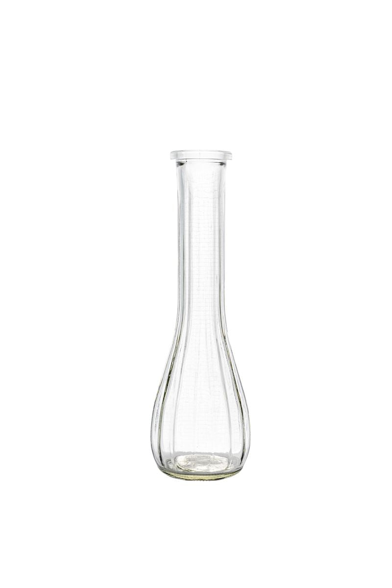 8.5 inch clear bud glass vase