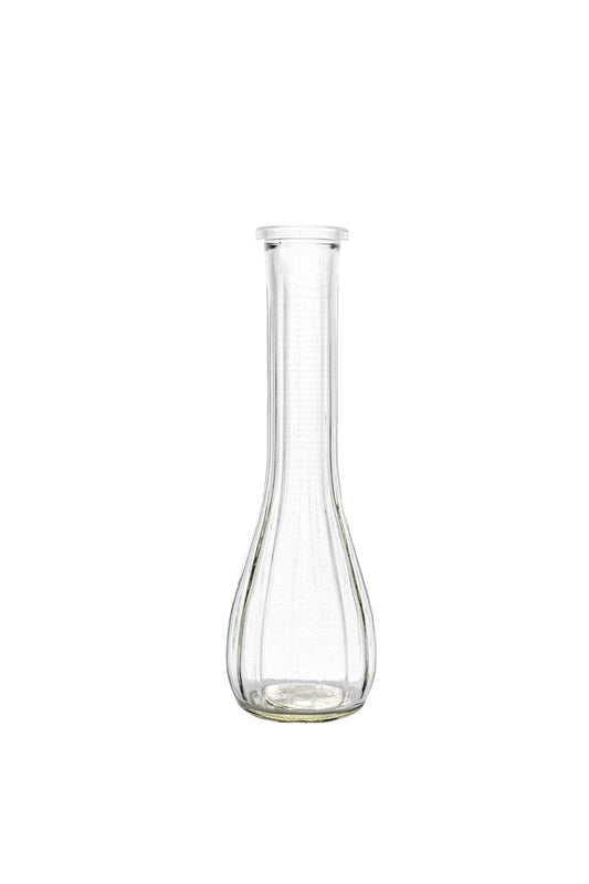 8.5 inch clear bud glass vase