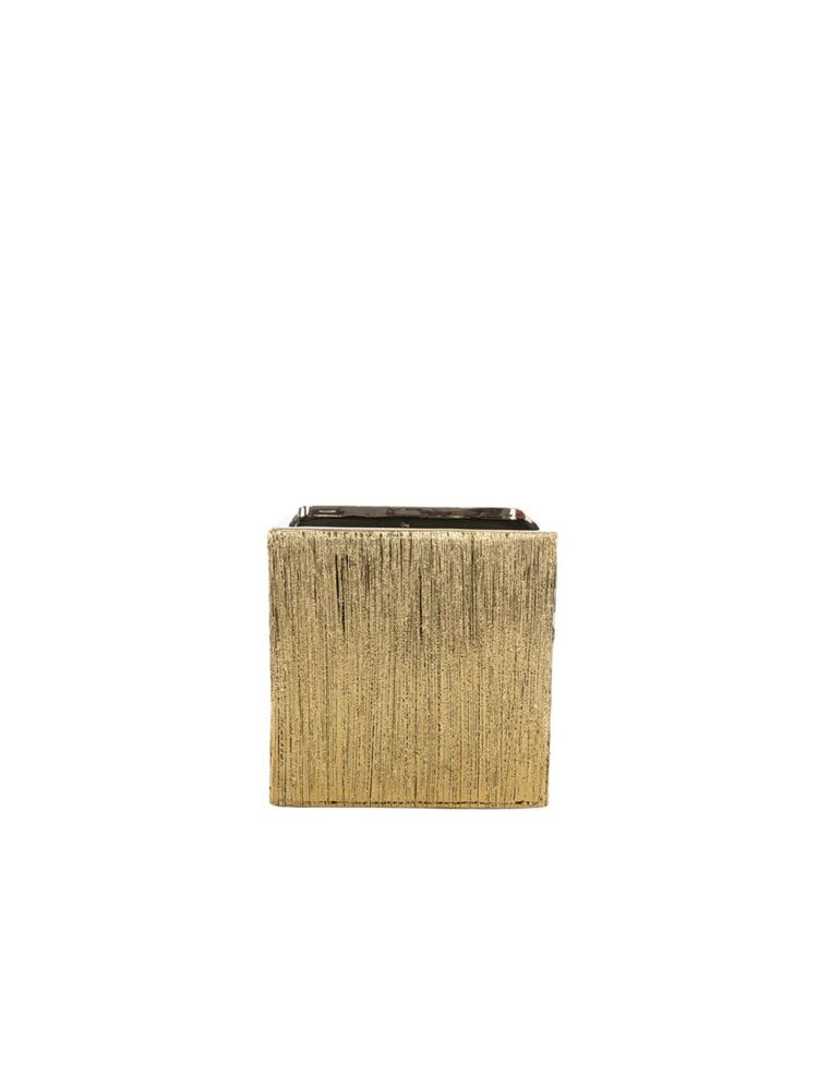 4 inch rose gold cube ceramic vase