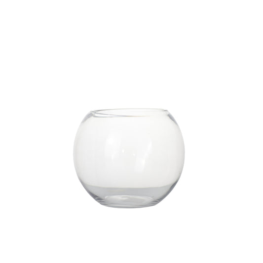 6.5 inch clear fishbowl glass vase