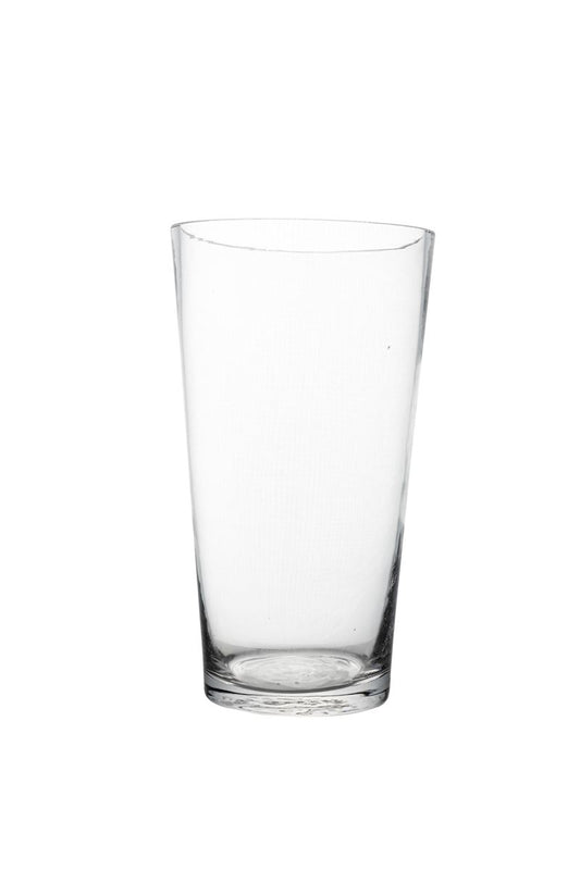 8 inch clear cup glass vase