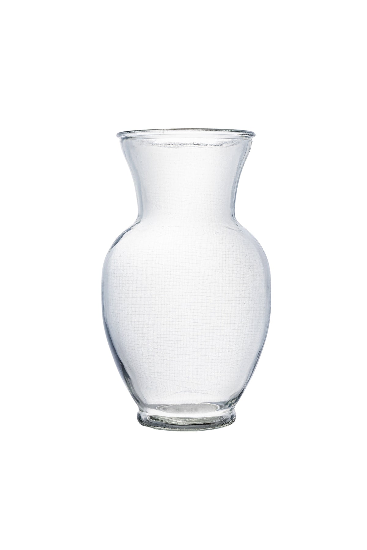 9 inch clear belly glass vase