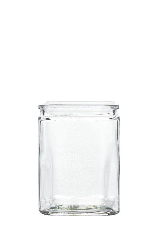 6 inch clear square glass vase