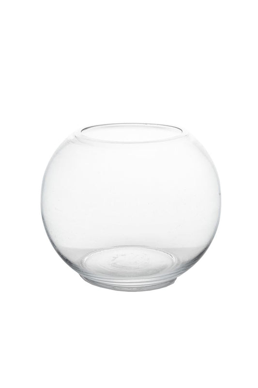 4.5 inch clear fishbowl glass vase