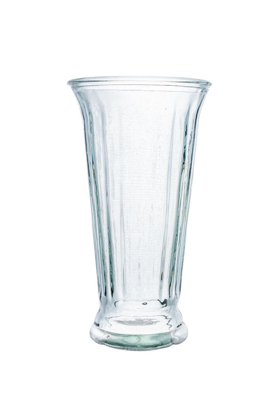 10 inch clear cup glass vase