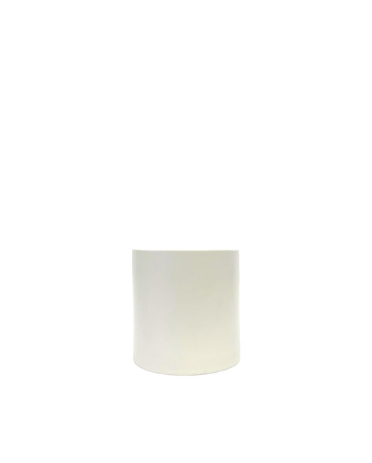 4 inch matte white cylinder ceramic vase