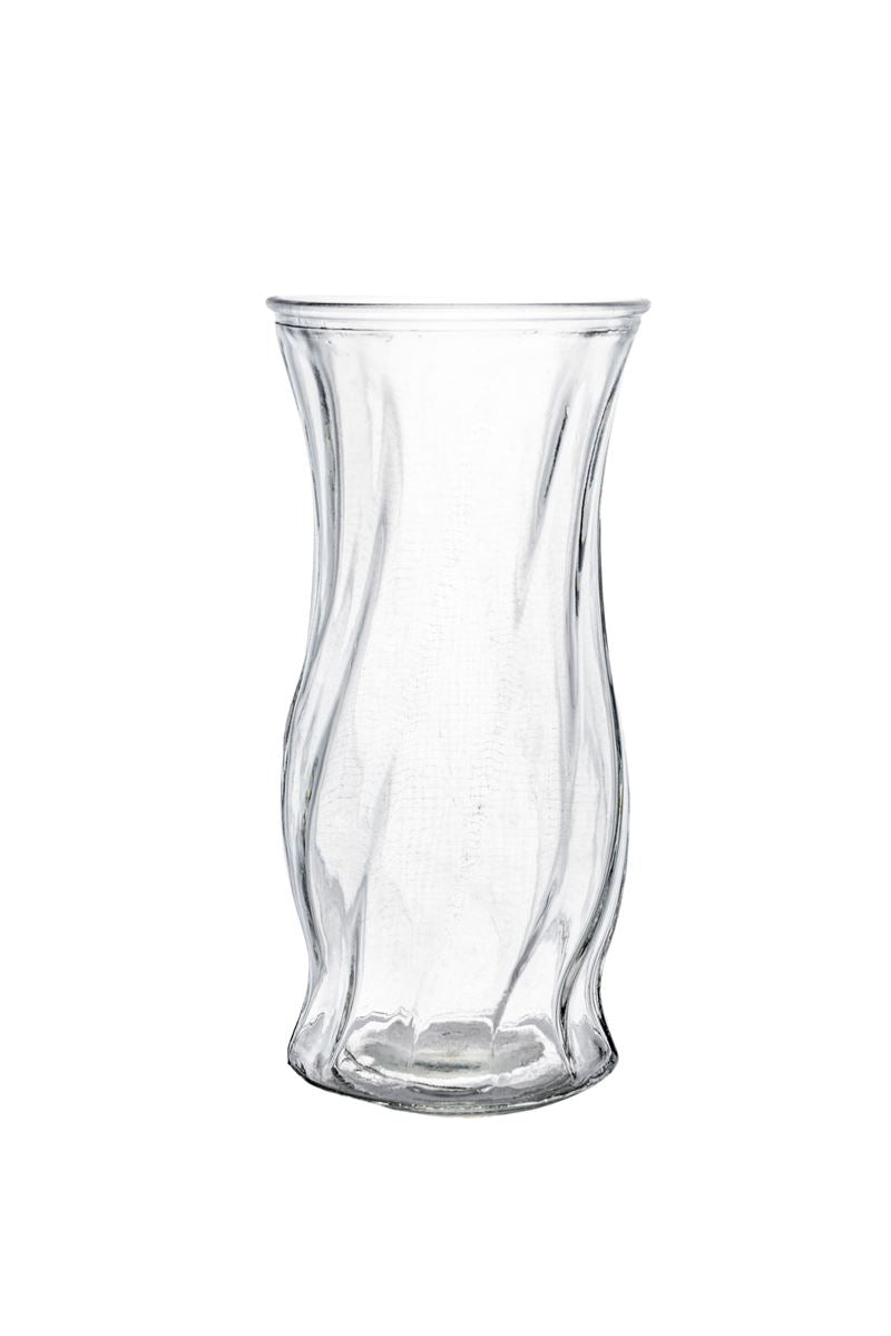 9.75 inch clear illusion glass vase