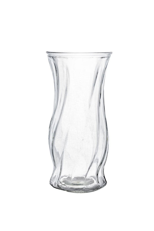 9.75 inch clear illusion glass vase