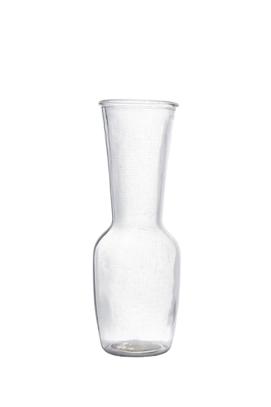 9 inch clear bunch glass vase