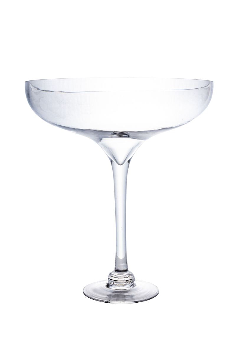 16 inch clear martini glass vase