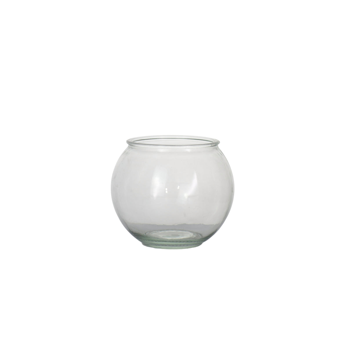5 inch clear fishbowl glass vase