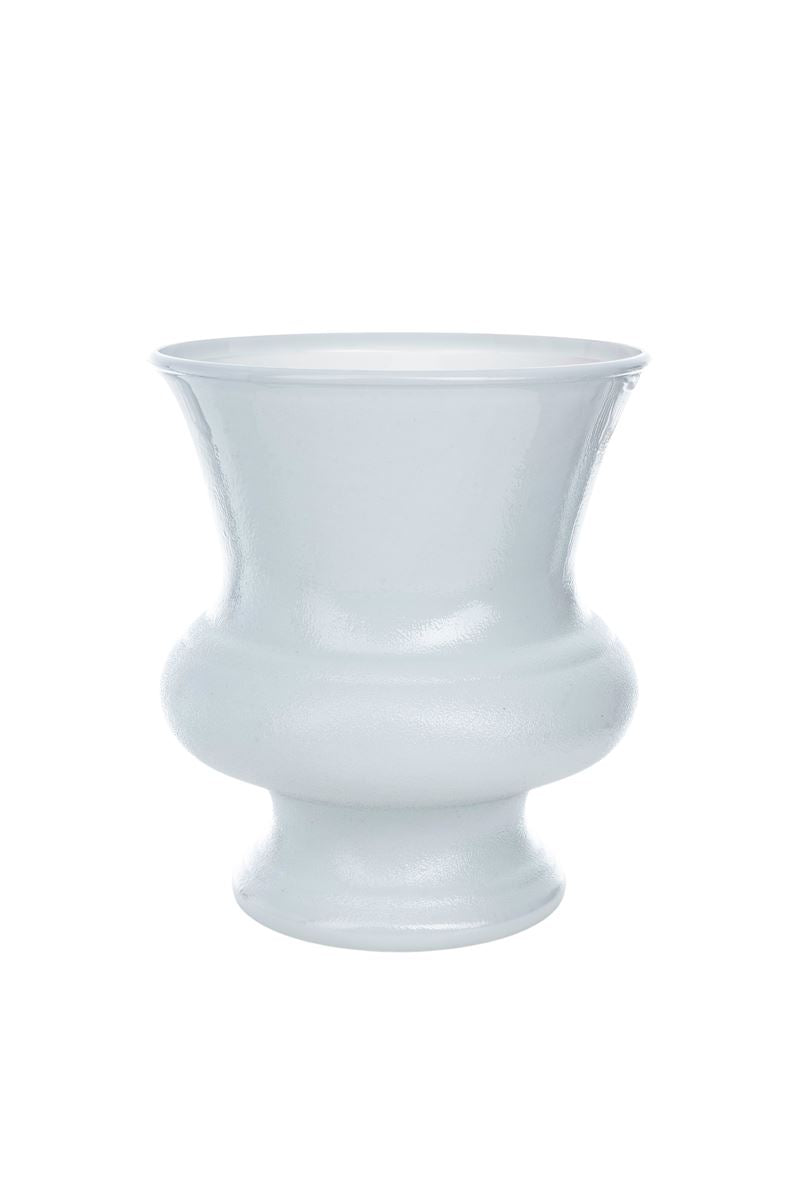 10 inch white plastic urn