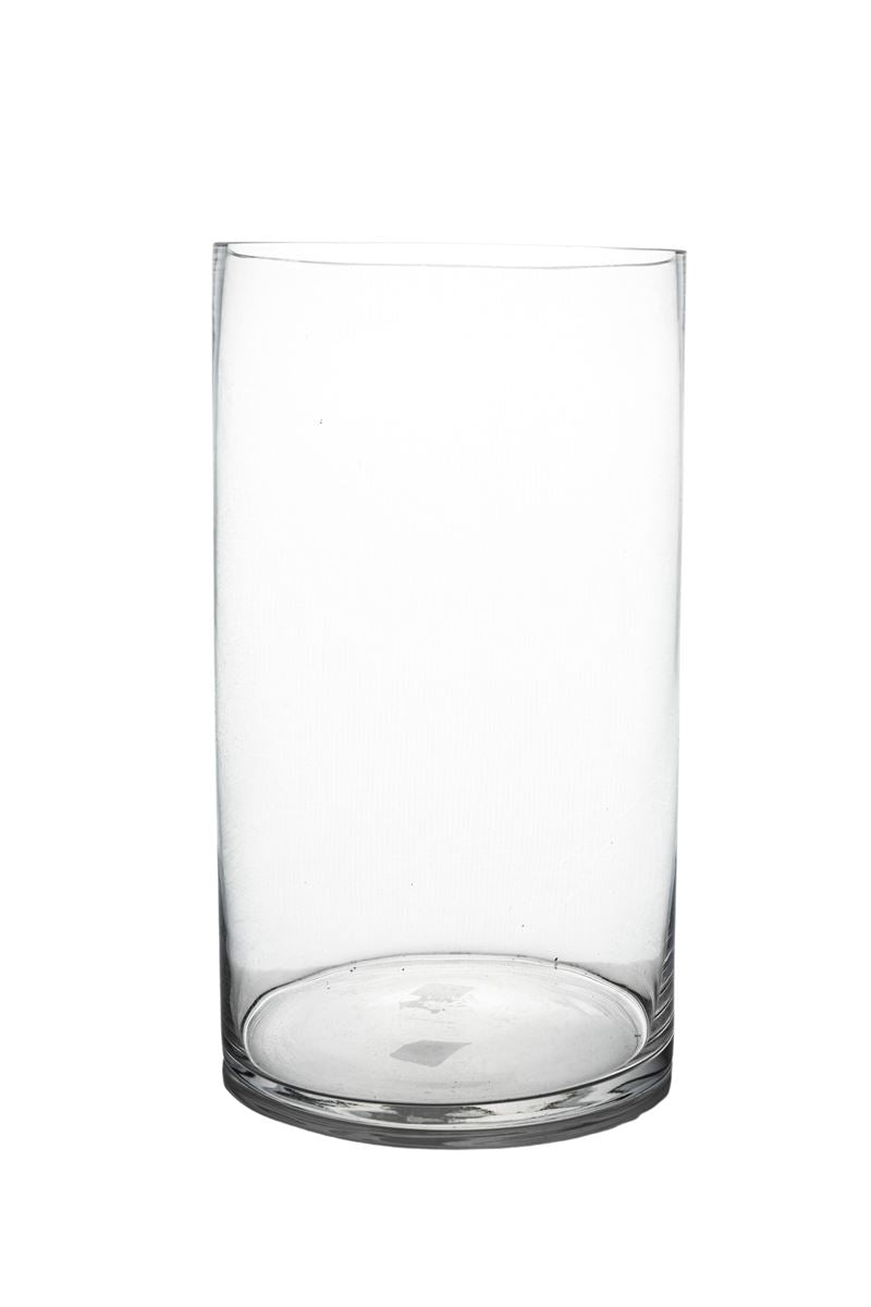 14 inch clear cylinder glass vase
