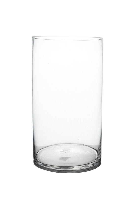 14 inch clear cylinder glass vase