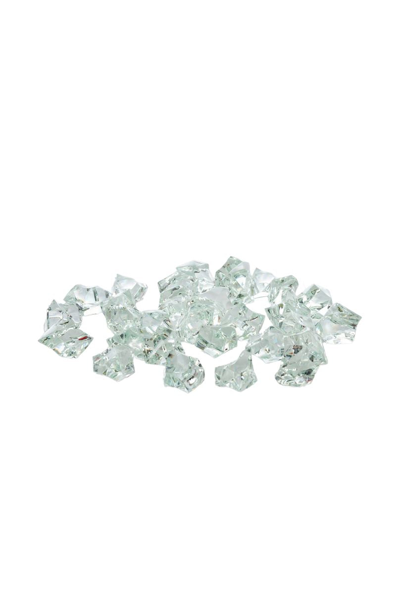 silver acrylic gems