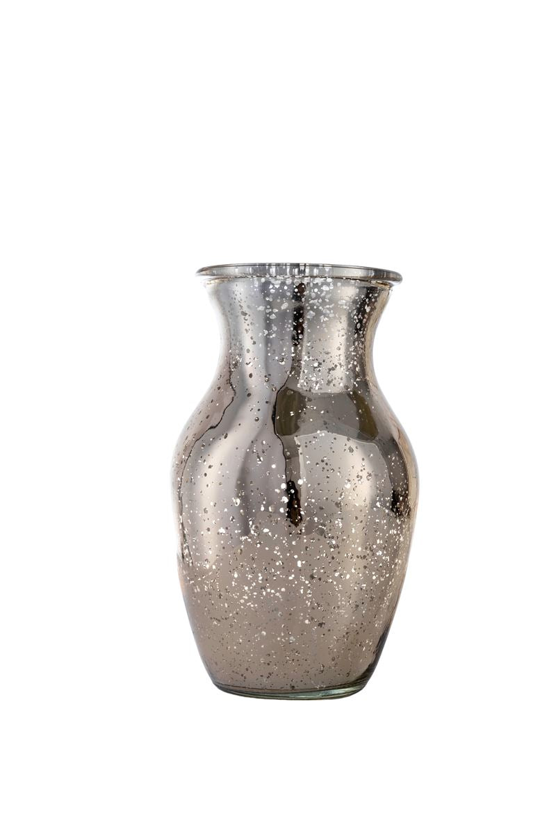 8 inch mercury gold ginger glass vase