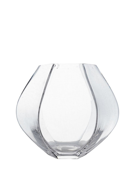 7.5 inch clear hexagon fishbowl glass vase